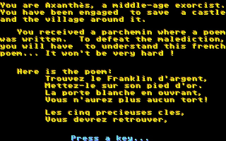 Axanthés atari screenshot